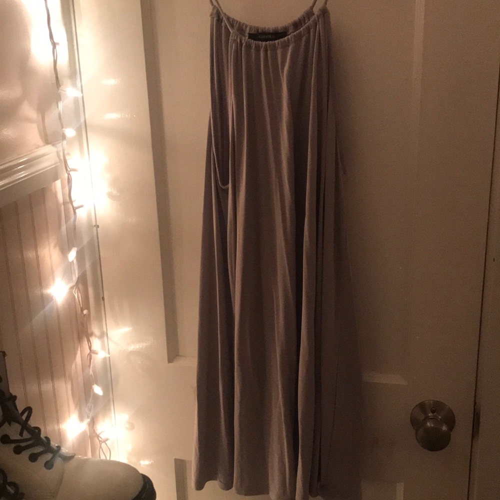 Gray Blue Halter Slip Dress